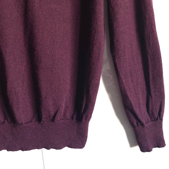 Polo Ralph Lauren Washable Wool Slim Fit V-Neck Sweater in Wine Size M EUC - Picture 14 of 16